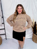 Sweater Weather Stitched Mock Sweatshirt - Whiskey Skies - SOUTHERN BLISS COMPANY