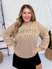 Sweater Weather Stitched Mock Sweatshirt - Whiskey Skies - SOUTHERN BLISS COMPANY