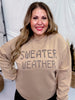 Sweater Weather Stitched Mock Sweatshirt - Whiskey Skies - SOUTHERN BLISS COMPANY