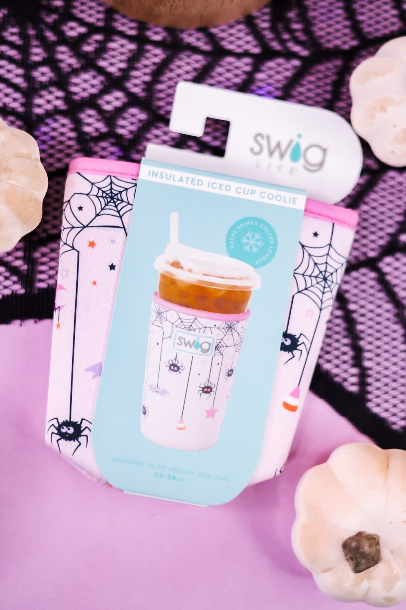 Sweet & Spooky Iced Cup Coolie (22oz) - Whiskey Skies - SWIG LIFE