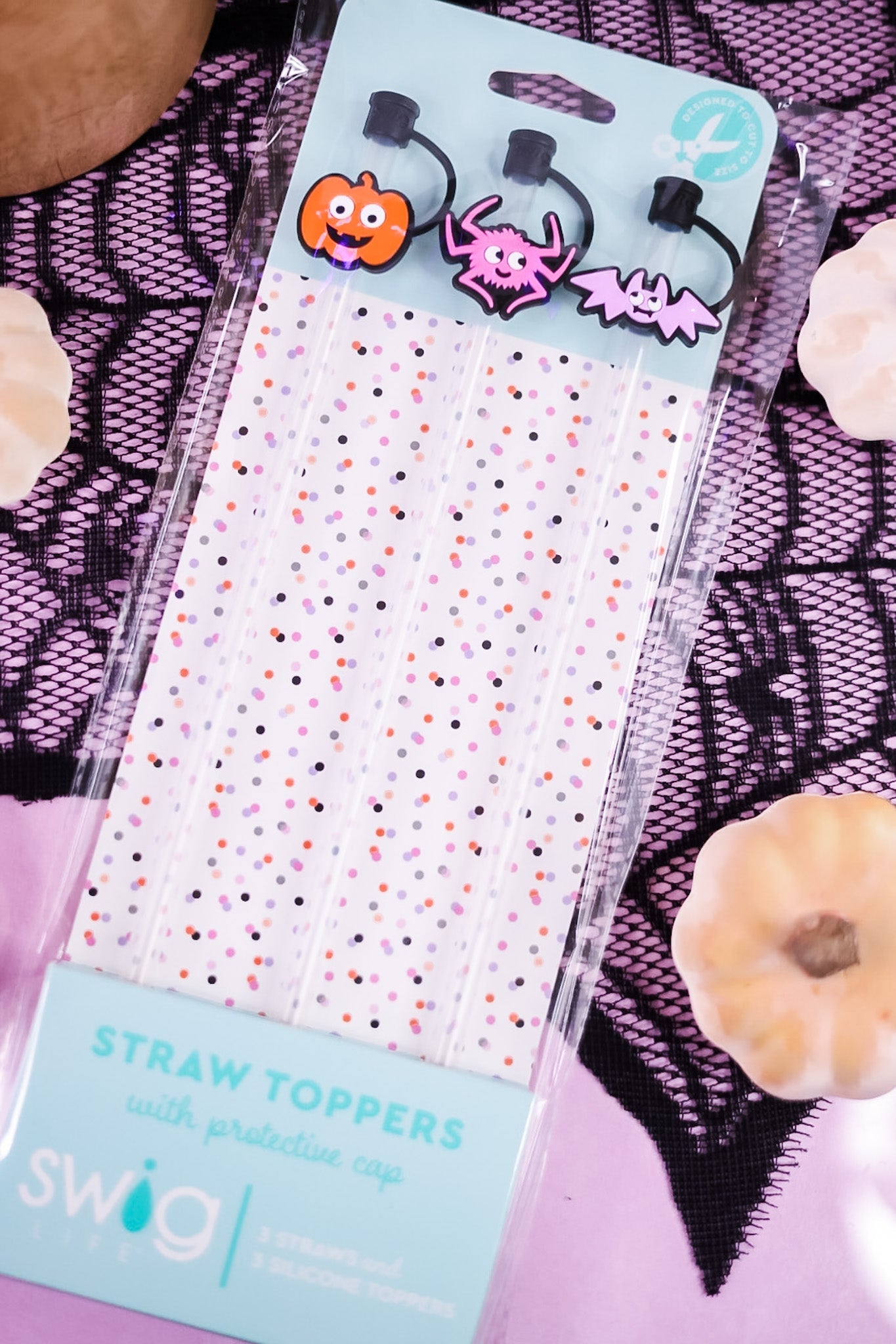 Sweet & Spooky Straw Topper Set - Whiskey Skies - SWIG LIFE