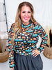 Take Me To The Pumpkin Patch Long Sleeve Mesh Top - Whiskey Skies - STERLING KREEK