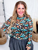 Take Me To The Pumpkin Patch Long Sleeve Mesh Top - Whiskey Skies - STERLING KREEK