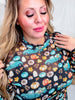 Take Me To The Pumpkin Patch Long Sleeve Mesh Top - Whiskey Skies - STERLING KREEK