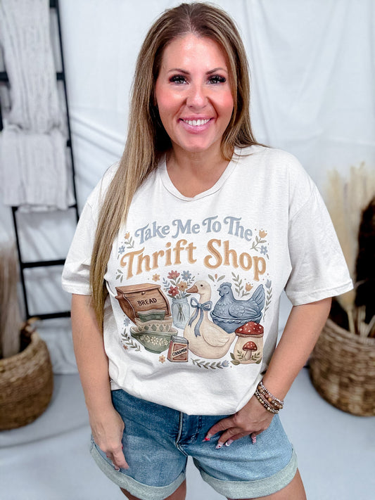 Take Me To The Thrift Shop Graphic Tee - Whiskey Skies - THE LATTIMORE CLAIM