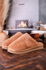 Tan "Comfy" Fuzzy Slippers - Whiskey Skies - CORKYS FOOTWEAR