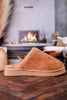 Tan "Comfy" Fuzzy Slippers - Whiskey Skies - CORKYS FOOTWEAR