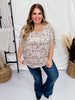 Tan Floral Darcy Dolman Top - Whiskey Skies - MICHELLE MAE