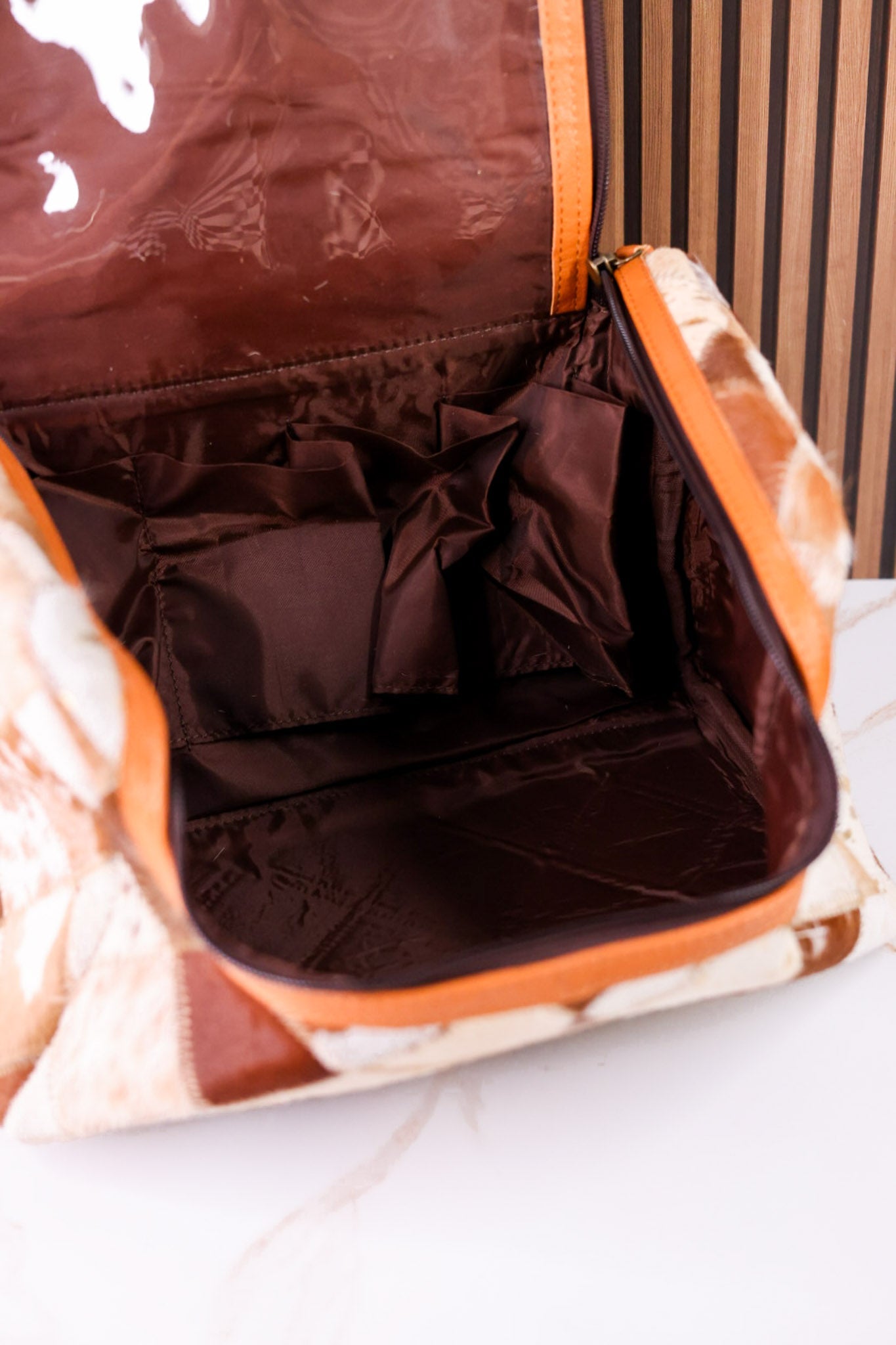 Tan Hair - On Leather Travel Toiletry Bag - Whiskey Skies - BOHO RANCH SHOP