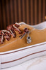 Tan "Harmon" Sneakers With Leopard Print & Sparkle Laces - Whiskey Skies - VERY G