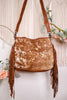Tan Leather and Hair On Hide Purse - Whiskey Skies - MYRA BAGS