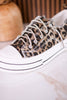 Tan Leopard Sneakers W/ Sparkly Laces - Whiskey Skies - VERY G