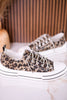 Tan Leopard Sneakers W/ Sparkly Laces - Whiskey Skies - VERY G