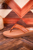 Tan Low Platform Sandals with Western Stitching - Whiskey Skies - YELLOWBOX