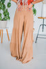 Tan Smocking Waist Tier Wide Pants - Whiskey Skies - SAINTS & HEARTS