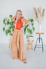 Tan Smocking Waist Tier Wide Pants - Whiskey Skies - SAINTS & HEARTS