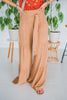 Tan Smocking Waist Tier Wide Pants - Whiskey Skies - SAINTS & HEARTS
