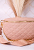 Tan Sylvie Quilted Belt Bag - Whiskey Skies - JEN & CO