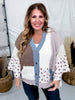 Tapered Wide Short Sleeve Button Down Cardigan - Whiskey Skies - POL CLOTHING INC.