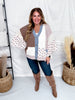 Tapered Wide Short Sleeve Button Down Cardigan - Whiskey Skies - POL CLOTHING INC.
