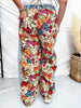 Tapestry Floral Panel Denim Pants - Whiskey Skies - DAVI & DANI