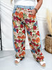 Tapestry Floral Panel Denim Pants - Whiskey Skies - DAVI & DANI