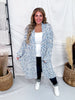 Taupe & Blue Space Dyed Long Sleeve Cardigan Duster - Whiskey Skies - SWEET GENERIS