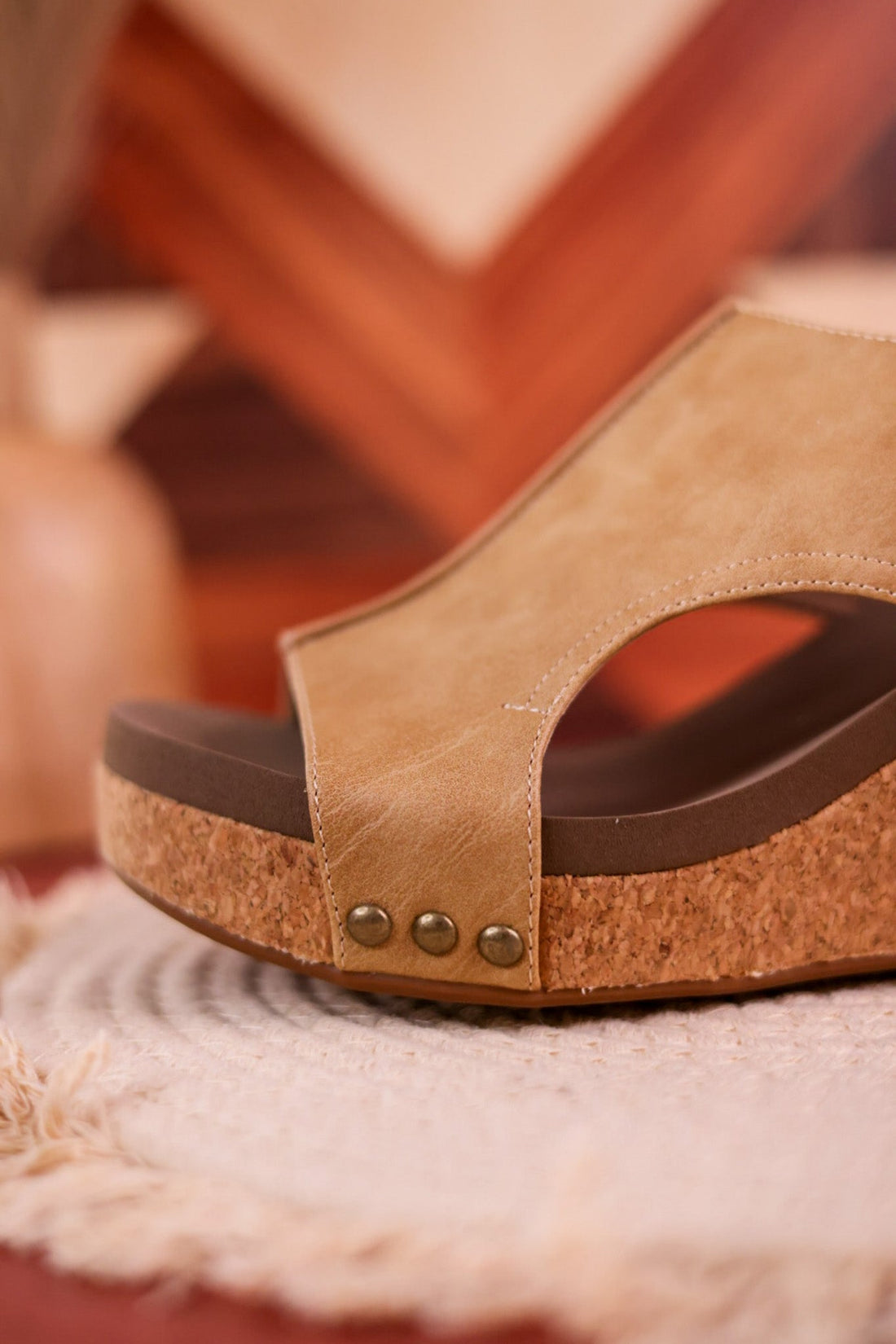 Taupe Carley Wedges - Whiskey Skies - CORKYS FOOTWEAR