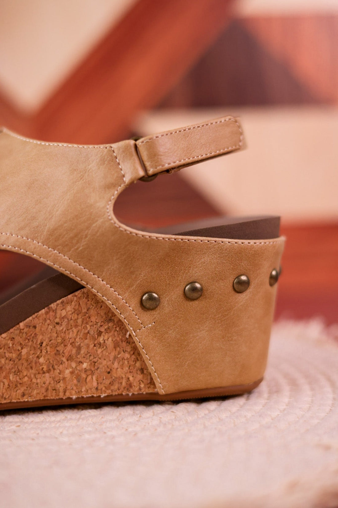 Taupe Carley Wedges - Whiskey Skies - CORKYS FOOTWEAR