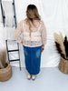 Taupe Crochet Short Button Down Cardigan - Whiskey Skies - ORIGAMI APPAREL
