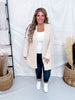 Taupe & Pink Popcorn Knit Open Front Cardigan - Whiskey Skies - SWEET GENERIS