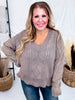 Taupe Vintage Vibe Cable Knit Sweater - Whiskey Skies - SWEET GENERIS