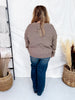 Taupe Vintage Vibe Cable Knit Sweater - Whiskey Skies - SWEET GENERIS