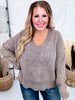 Taupe Vintage Vibe Cable Knit Sweater - Whiskey Skies - SWEET GENERIS