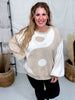 Taupe & White Yin Yang Sweater - Whiskey Skies - JADE BY JANE