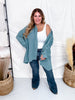 Teal Cotton Gauze Top With Crochet Detailing - Whiskey Skies - EASEL
