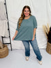 Teal Thermal Top with Dolman Sleeves - Whiskey Skies - ANDREE BY UNIT