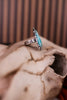 Teardrop Turquoise Stone Stretch Ring - Whiskey Skies - BOHO RANCH SHOP