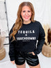 Tequila & Touchdowns Midi Sweatshirt - Whiskey Skies - SOUTHERN BLISS COMPANY