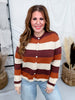 Terra Cotta Striped Button Front Cardigan - Whiskey Skies - SEW IN LOVE