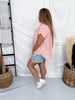 Terracotta Short Sleeve Button Down Linen Top - Whiskey Skies - SEW IN LOVE