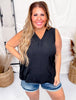 Textured Tank Top with Pleated Front (7 Colors) - Whiskey Skies - ANDREE BY UNIT
