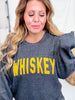 Textured Whiskey Long Sleeve Knit Sweatshirt - Whiskey Skies - SOUTHERN BLISS COMPANY