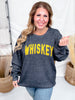 Textured Whiskey Long Sleeve Knit Sweatshirt - Whiskey Skies - SOUTHERN BLISS COMPANY