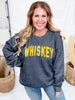 Textured Whiskey Long Sleeve Knit Sweatshirt - Whiskey Skies - SOUTHERN BLISS COMPANY