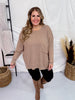 Textured Yarn Relaxed Fit Sweater Top in Mocha - Whiskey Skies - DAVI & DANI