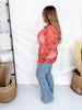 Thankful Orange Plaid Keigan Mesh Top - Whiskey Skies - JESS LEA