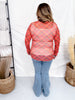 Thankful Orange Plaid Keigan Mesh Top - Whiskey Skies - JESS LEA