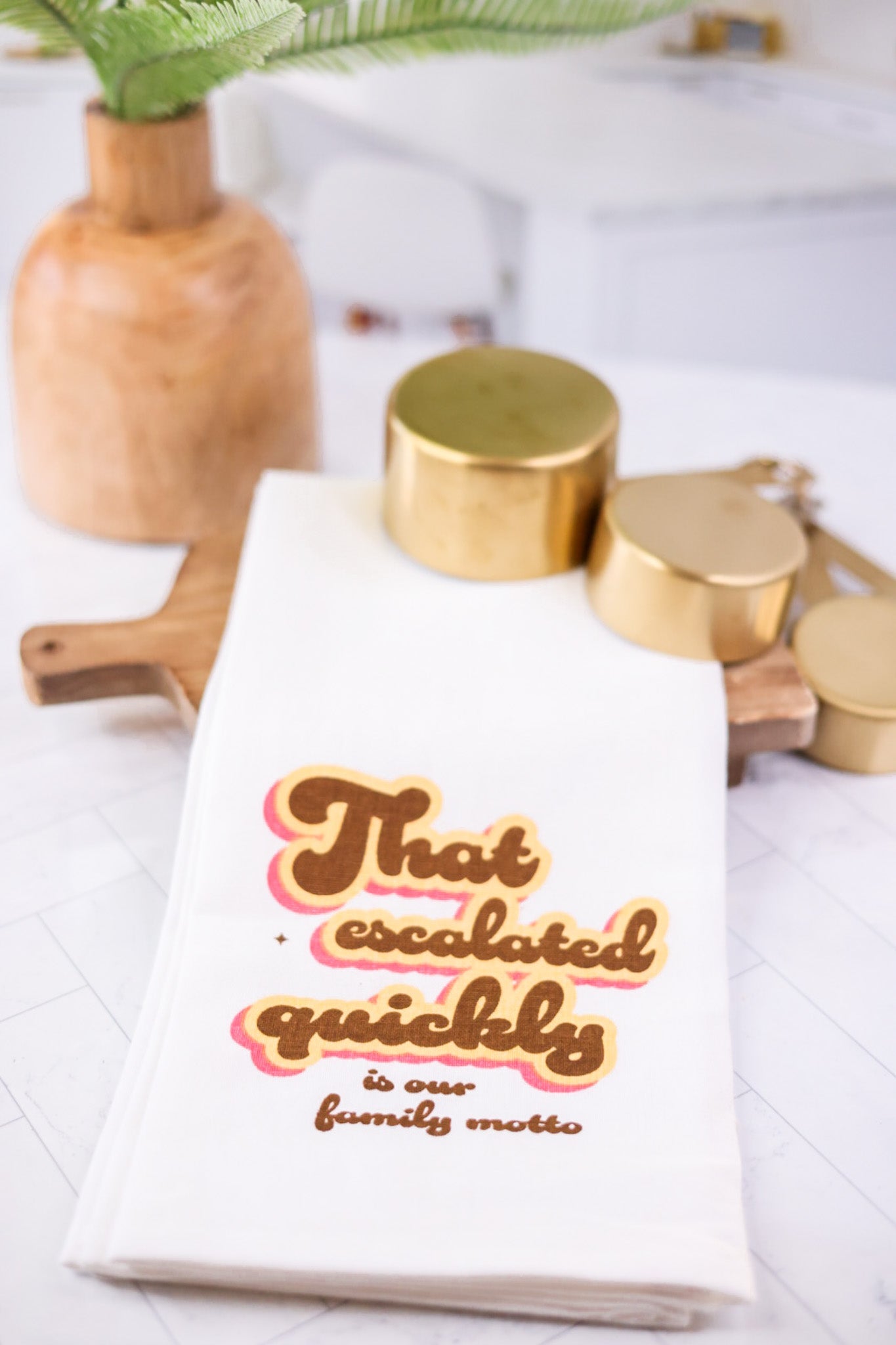 That Escalated Quickly Tea Towel - Whiskey Skies - PAPERSALT