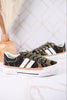 "That's Her" Camo Print Sneakers With Green & Red Laces - Whiskey Skies - CORKYS FOOTWEAR
